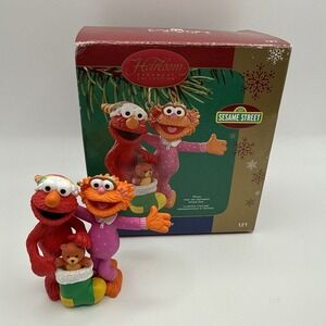 2005 Friends Forever Heirloom Carlton Cards Ornament 121 Elmo Zoe Sesame Street